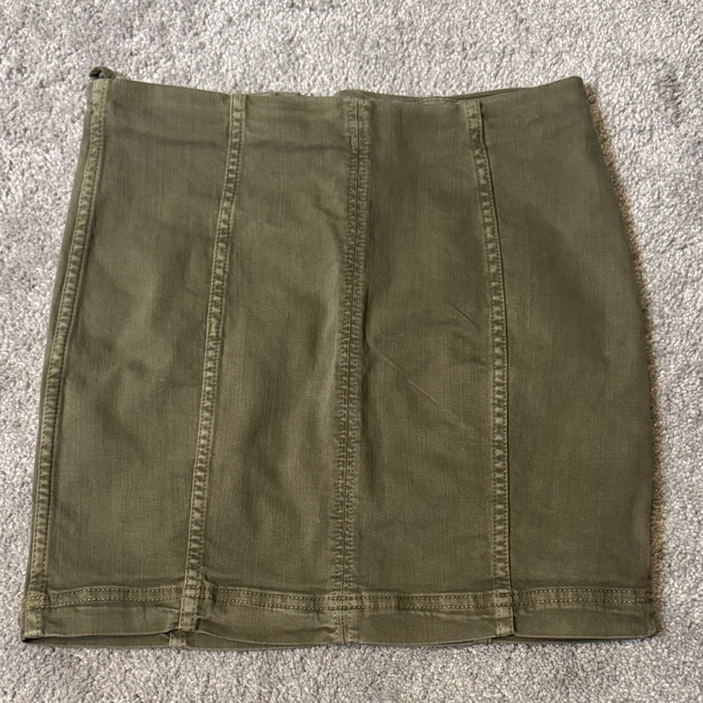 Free People Khaki Pencil Skirt